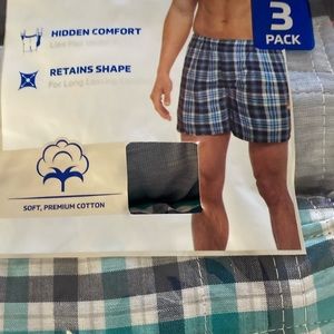 Golden 3pk woven boxers soft premium cotton size medium-NEW